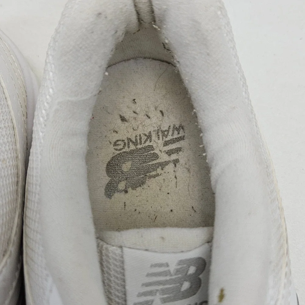 New Balance 411 Womens 9 W Mens 7.5D White Leather Walking Sneakers MW411WT